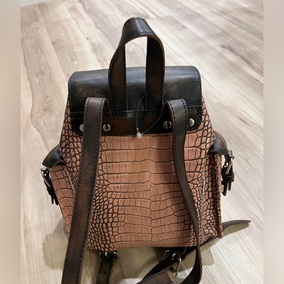 New Freebird by Steven Brett Pink Croco Backpack - Picture 3 of 12
